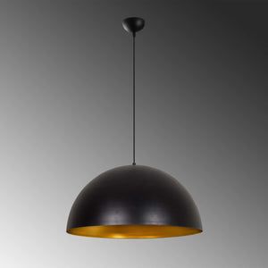 Matte Black Pendant Light with Gold Interior - Karrari