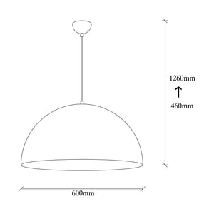 Matte Black Pendant Light with Gold Interior - Karrari