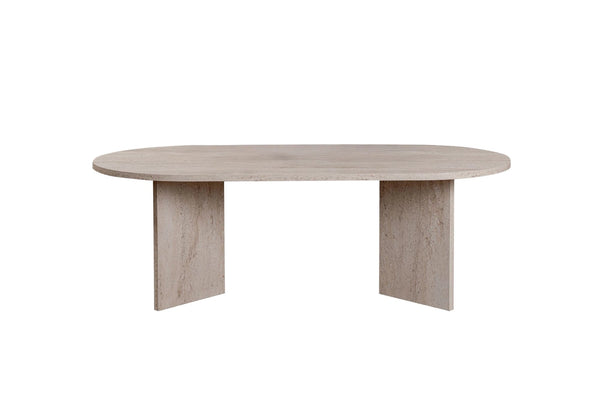 Coffee table Sable Oval Travertine look 120cm - Karrari