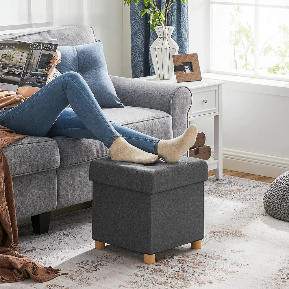 Small Folding Storage Stool Cube - Karrari