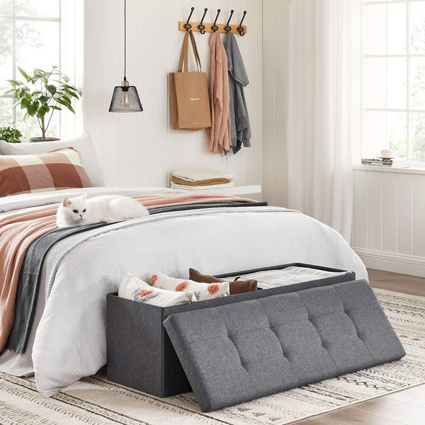 Folding Storage Ottoman Bench with Chest - Karrari