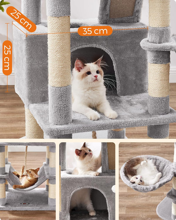 Large Cat Tower - Scratching Posts, Caves & Hammock - Karrari