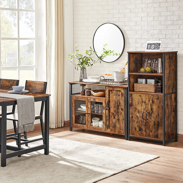 Sideboard Cabinet - Glass Doors & Adjustable Shelves - Karrari