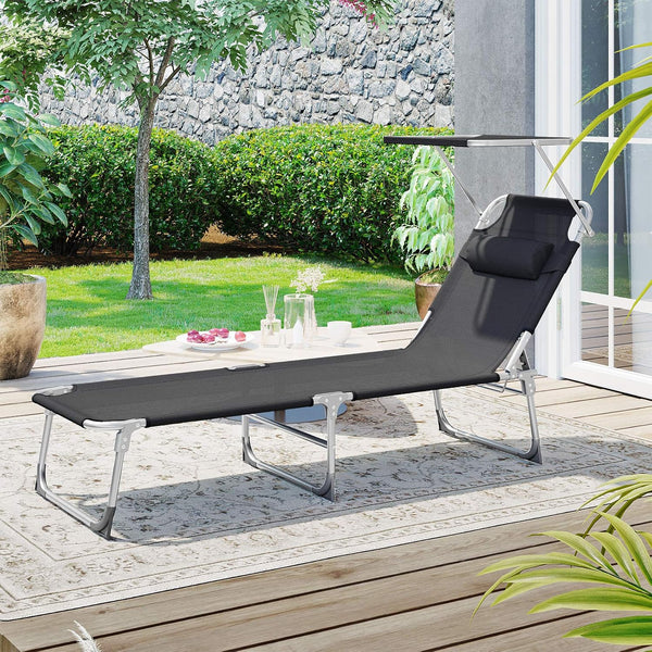 Adjustable Sun Lounger, Lightweight & Foldable