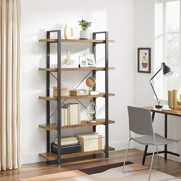 5-Tier Industrial Bookshelf - Karrari
