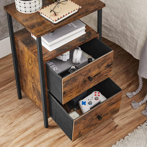 Bedside Table with 2 Drawers - Karrari