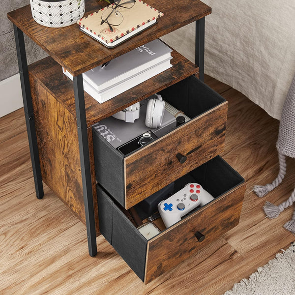 Bedside Table with 2 Drawers - Karrari