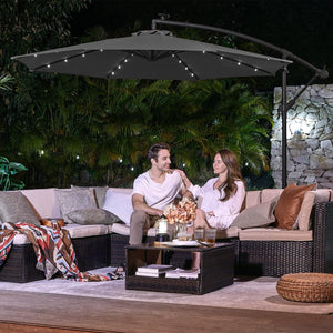 Garden Sunshade Parasol – 3m with LED & Base - Karrari