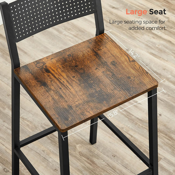 Set of 2 Industrial Kitchen Chairs - Karrari