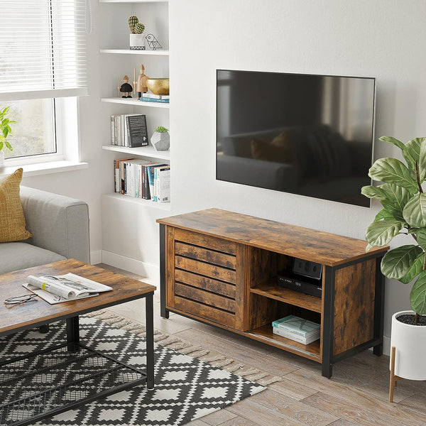 Industrial TV Stand with Sliding Doors - Karrari