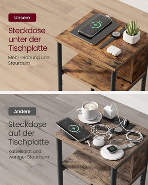 Side Table with Power Outlets - Karrari
