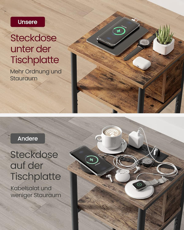 Side Table with Power Outlets - Karrari