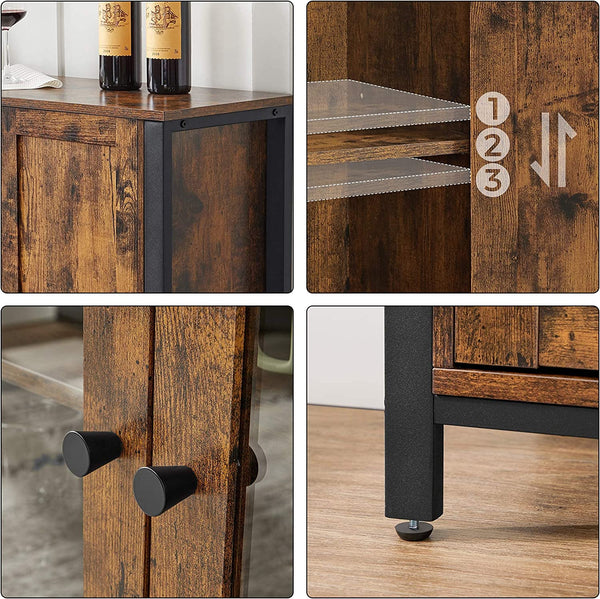 Sideboard Cabinet - Glass Doors & Adjustable Shelves - Karrari