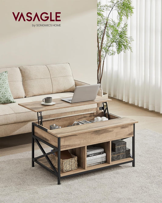 Coffee Table, Lift-Top Table Coffee Table for Living Room, Coffee Table with Open and Hidden Storage