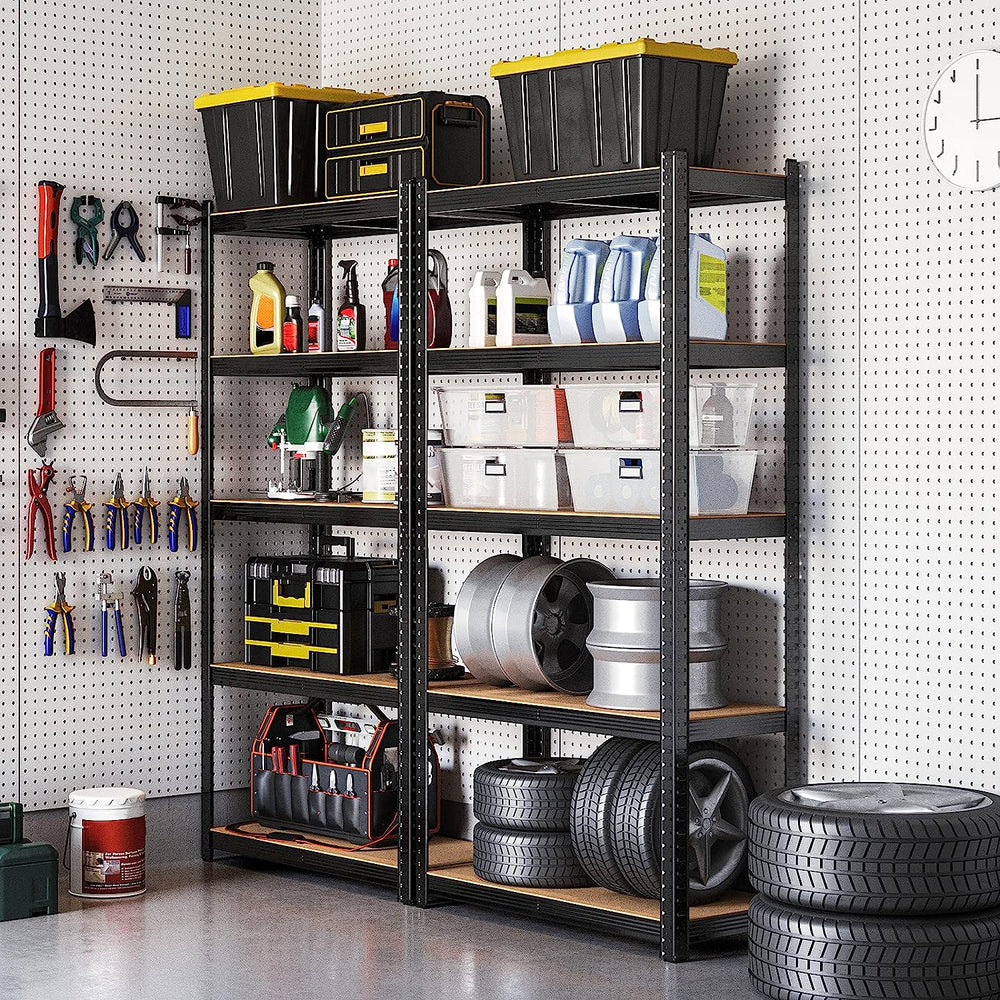 Garage Storage Shelf - 5-Tier Steel, Tool-Free Assembly (40 90x180cm) - Karrari