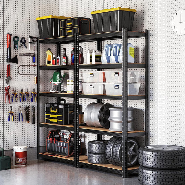 Garage Storage Shelf - 5-Tier Steel, Tool-Free Assembly (40 90x180cm) - Karrari