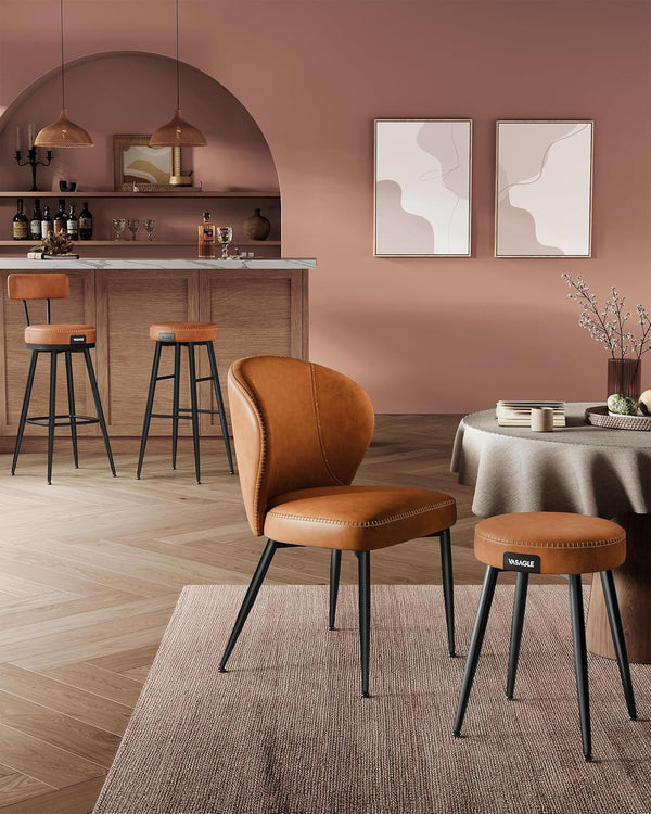 Mid-Century Faux Leather Dining Chairs (set of 2) - Karrari