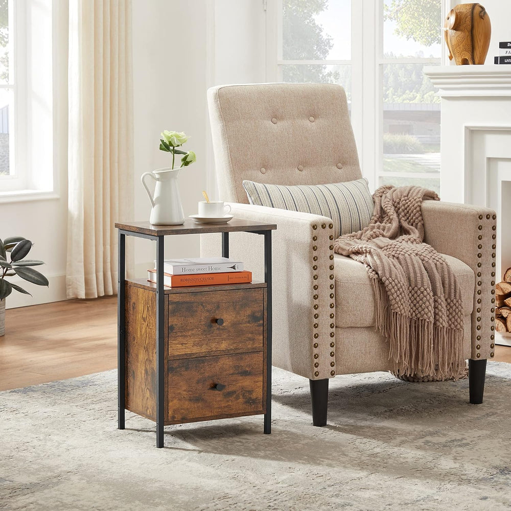 Bedside Table with 2 Drawers - Karrari
