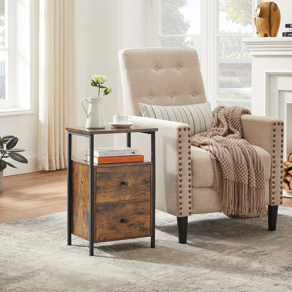 Bedside Table with 2 Drawers - Karrari