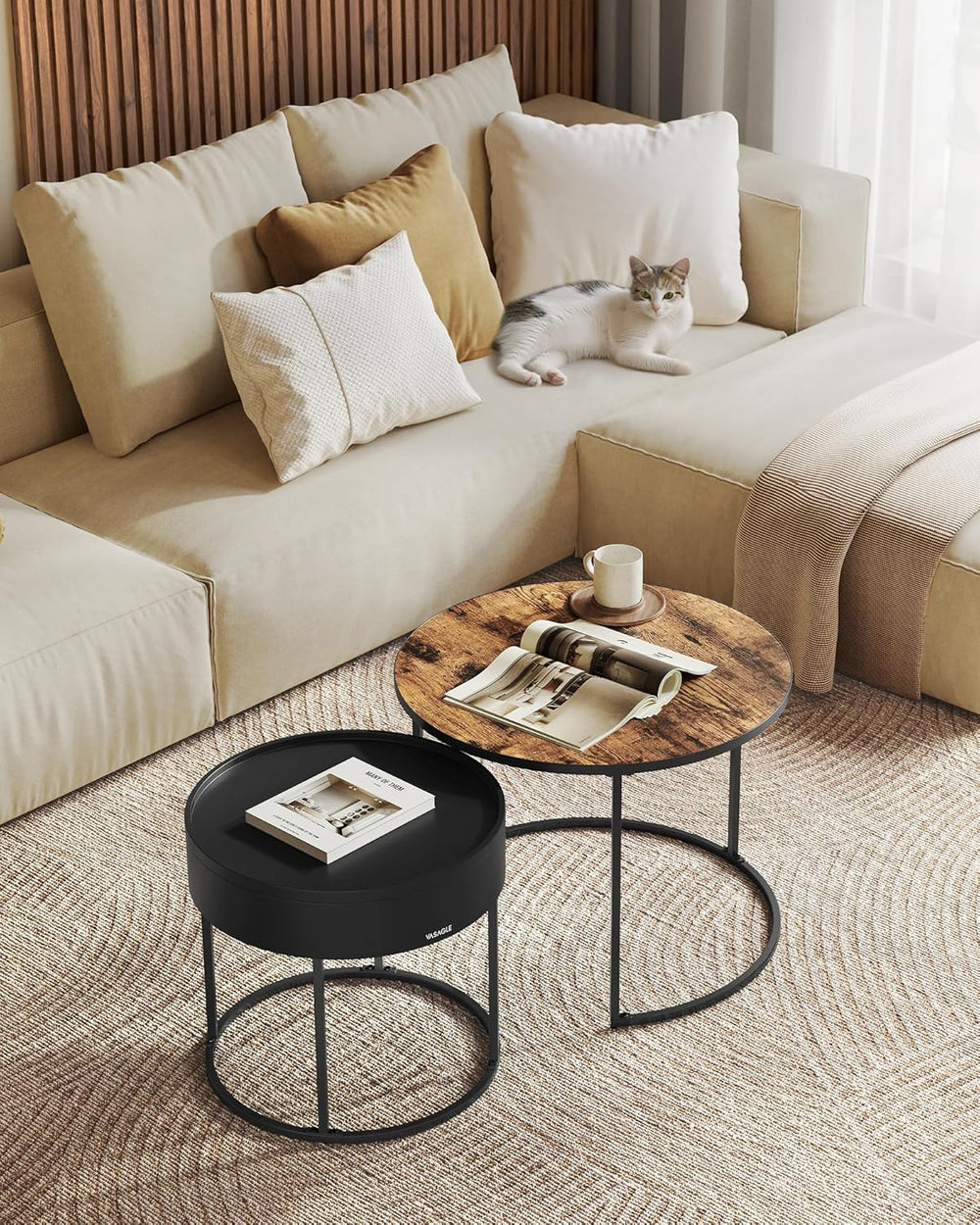 Nesting Coffee Tables with Storage - Karrari