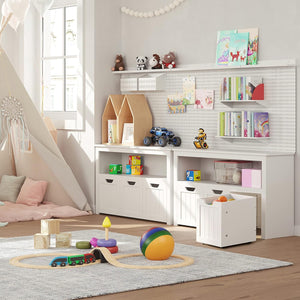 Kids Toy Storage Cabinet with Wheels