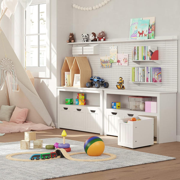 Kids Toy Storage Cabinet with Wheels