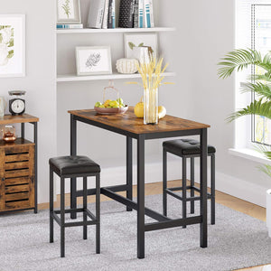 Industrial Bar Table with Metal Frame