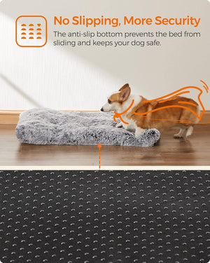 Fluffy Plush Dog Bed with Soft Padding (Washable)