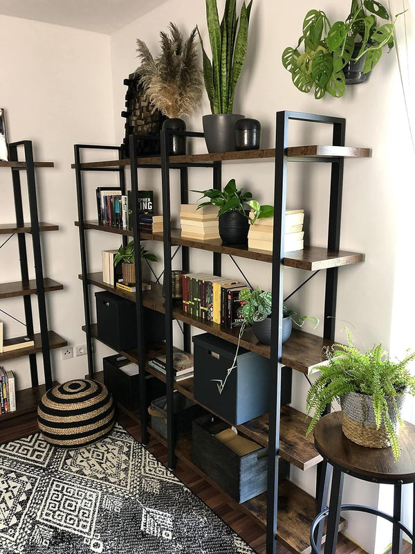 5-Tier Industrial Bookshelf - Karrari