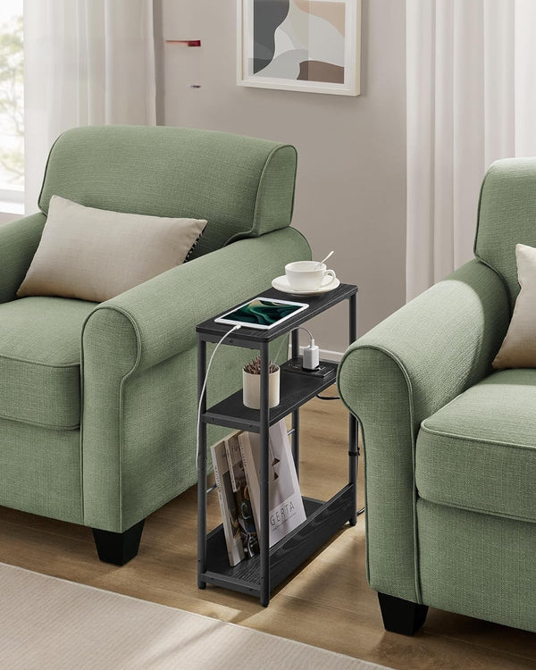Side Table - Charging Port & Shelves - Karrari