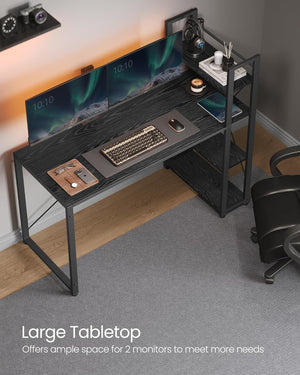 Computer Desk with Storage Shelves on Reversible - Karrari