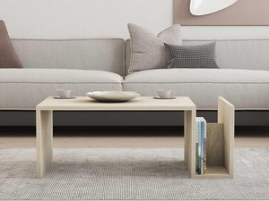 Elegant Marble Design Coffee Table - Travertine Colour - Karrari