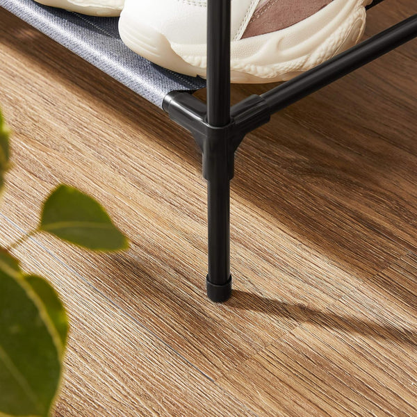 Shoe Rack 4-Tier (Set of 2) Metal Frame & Fabric Shelves