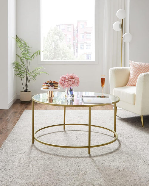 Round Tempered Glass Coffee Table - Karrari