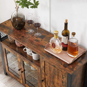 Sideboard Cabinet - Glass Doors & Adjustable Shelves - Karrari