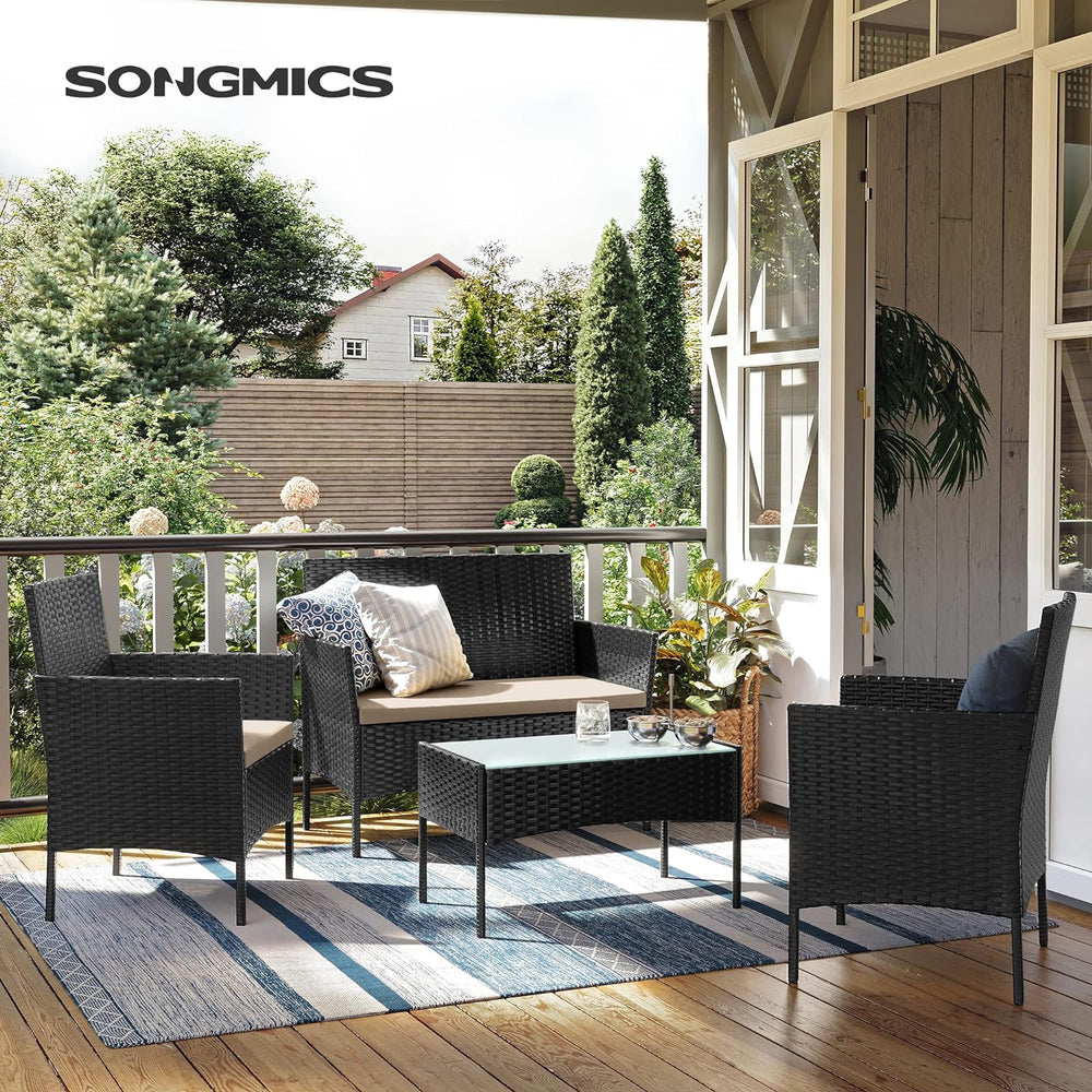 Outdoor Patio Furniture Set – Polyrattan Chairs & Table - Karrari