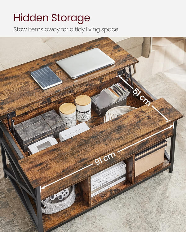 Lift-Top Coffee Table with Storage - Karrari