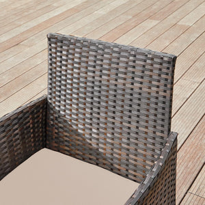 4-Piece Outdoor Rattan Furniture Set with Table & Seating