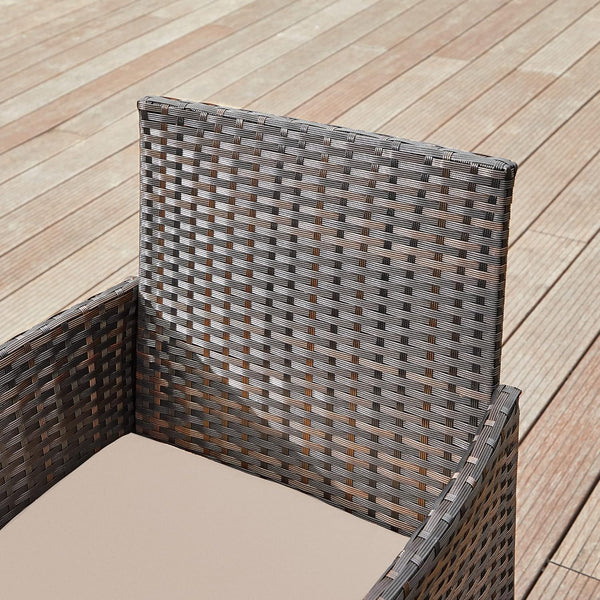 4-Piece Outdoor Rattan Furniture Set with Table & Seating