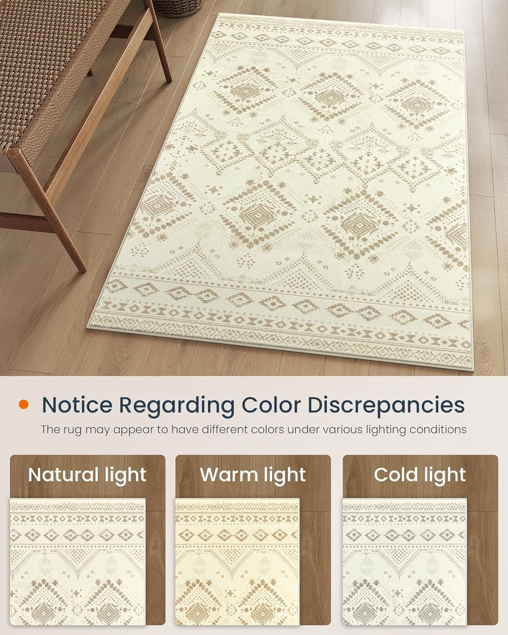 Boho Area Rug – Non-Slip (153x92cm)