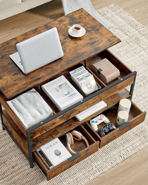 Lift-Top Coffee Table with Drawers - Karrari