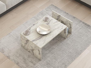 Elegant Coffee Table With Lower Shelf - Karrari