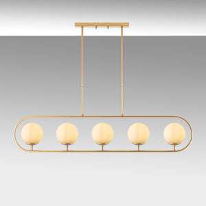 Gold Frame 5-Light Globe Chandelier - Karrari
