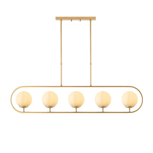 Gold Frame 5-Light Globe Chandelier - Karrari