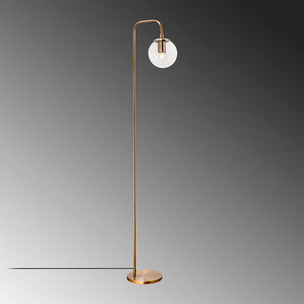 Vintage Metal Floor Lamp with Glass Globe - Karrari