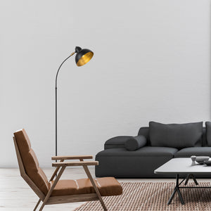 Black Metal Floor Lamp - Adjustable Head (162cm) - Karrari