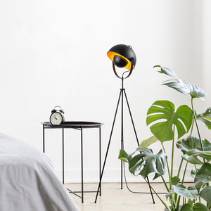 Industrial Tripod Floor Lamp with Metal Shade (160cm) - Karrari