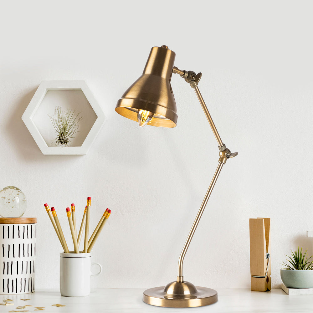 Rotating Arm Brass Desk Lamp - Karrari