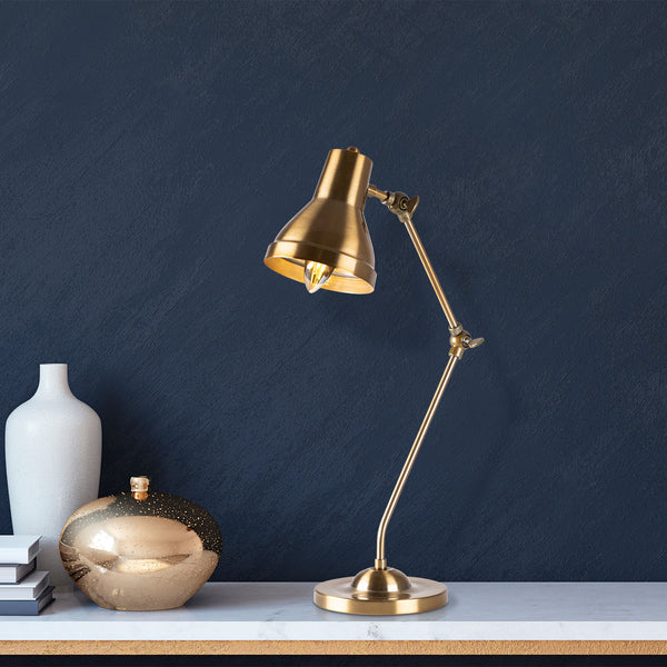 Rotating Arm Brass Desk Lamp - Karrari