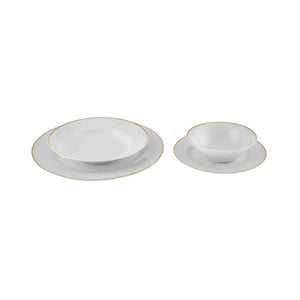Karaca Rebeca Porcelain Dinner Set – 24 Piece, Gold - Karrari